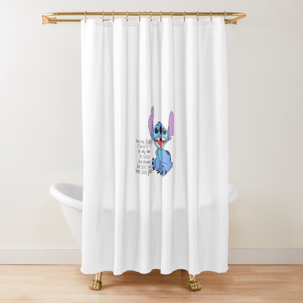 Rideau de douche for Sale avec l'œuvre « Lilo et Stitch » de l'artiste Ben  Newton