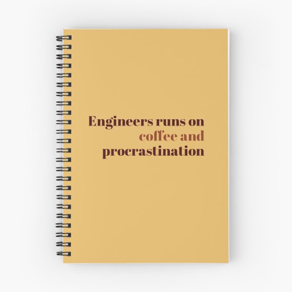 Item preview, Engineers run on coffee and procrastination designed and sold by Obitez.
