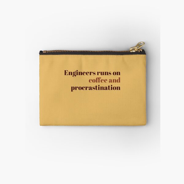 Item preview, Engineers run on coffee and procrastination designed and sold by Obitez.