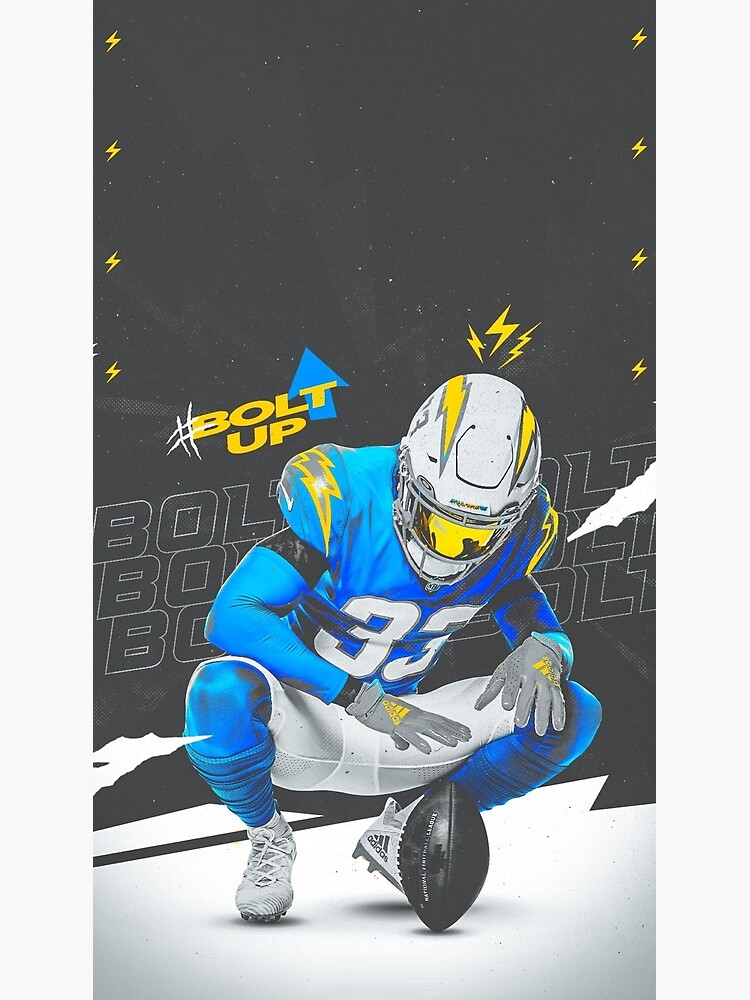 Derwin James Los Angeles Chargers Pixel Art 2 Mixed Media by Joe