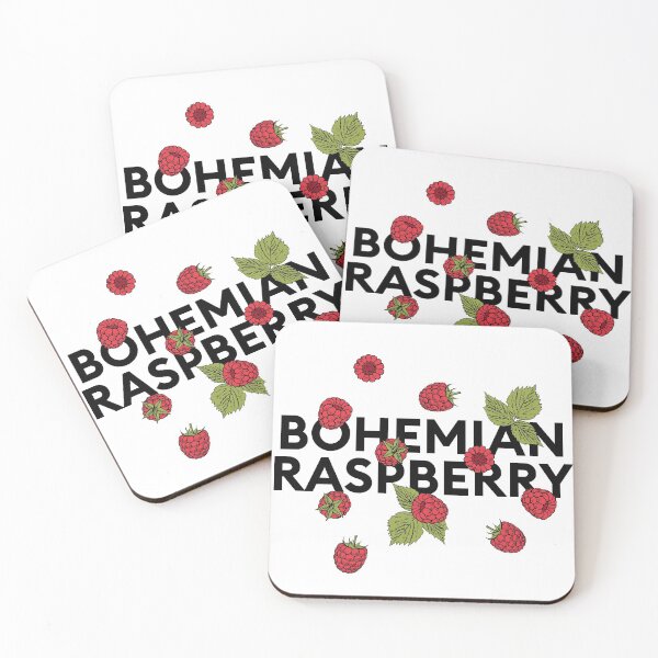 Item preview, “Bohemian raspberry” statement collage with raspberries designed and sold by TrueType.