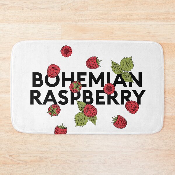 Item preview, “Bohemian raspberry” statement collage with raspberries designed and sold by TrueType.