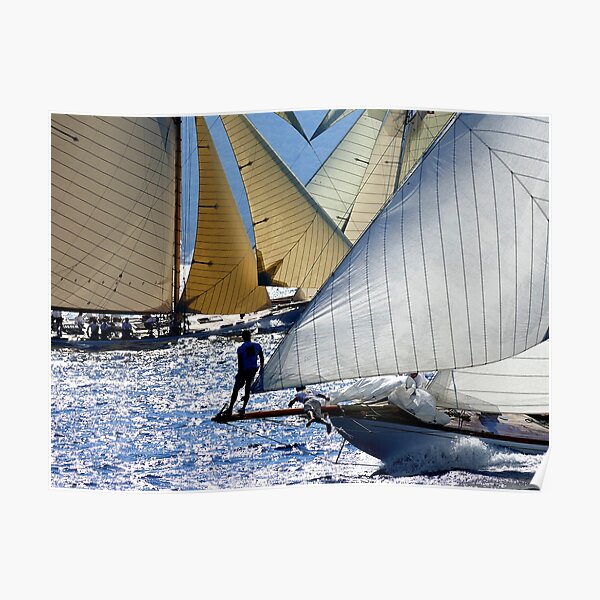 Yachts à voile classiques Poster