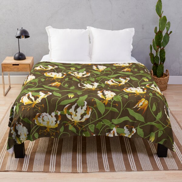 Item preview, Gloriosa - white on brown designed and sold by kobyakov.