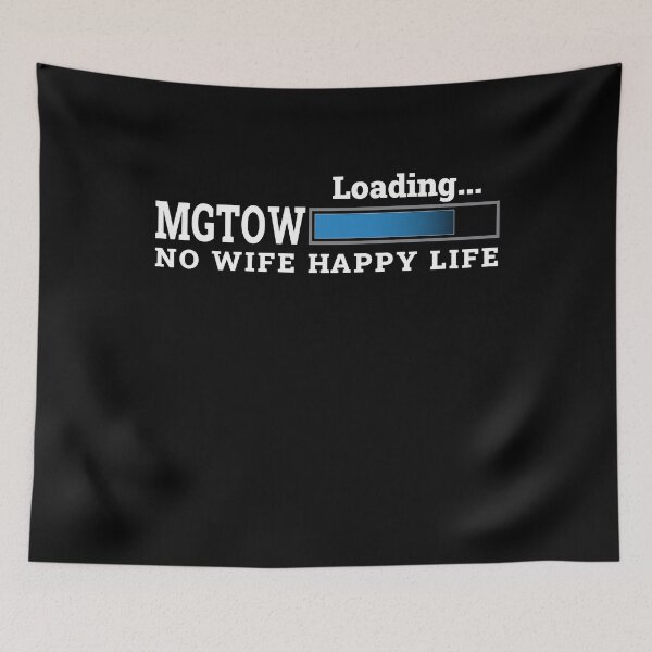 Item preview, NO WIFE HAPPY LIFE FUNNY MEN MGTOW MEN GOING THEIR OWN WAY T-SHIRT designed and sold by bigerdan.
