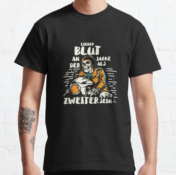 T Shirt in schwarz mit einem Gothik-,Biker-&Tattoomotiv Modell Guns Skulls 