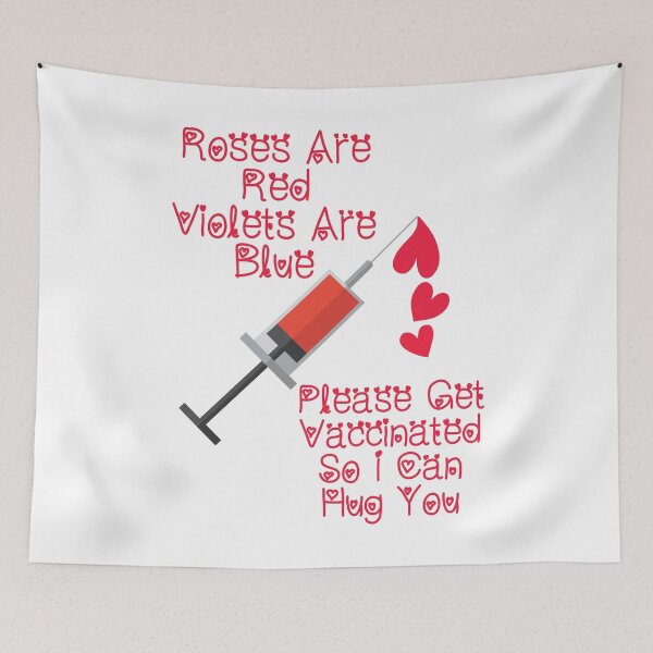 Item preview, Valentines Funny Roses Are Red Violets Are Blue Vaccinated T-Shirt designed and sold by Mo-Am.