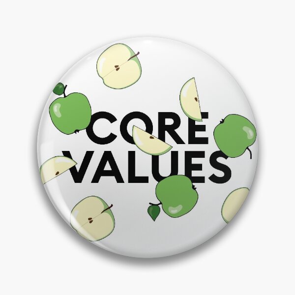 Artikelvorschau, „core values“ Statement Collage mit Äpfeln entworfen und verkauft von TrueType.