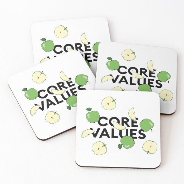 Item preview, “Core values” statement collage with apples designed and sold by TrueType.