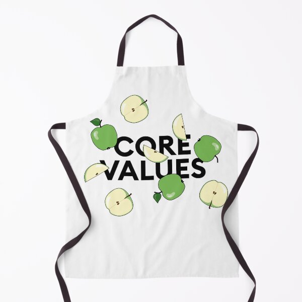 Item preview, “Core values” statement collage with apples designed and sold by TrueType.