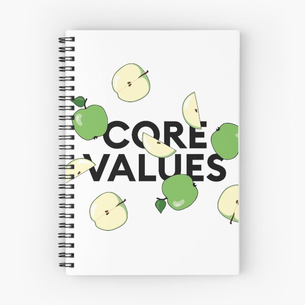 Item preview, “Core values” statement collage with apples designed and sold by TrueType.