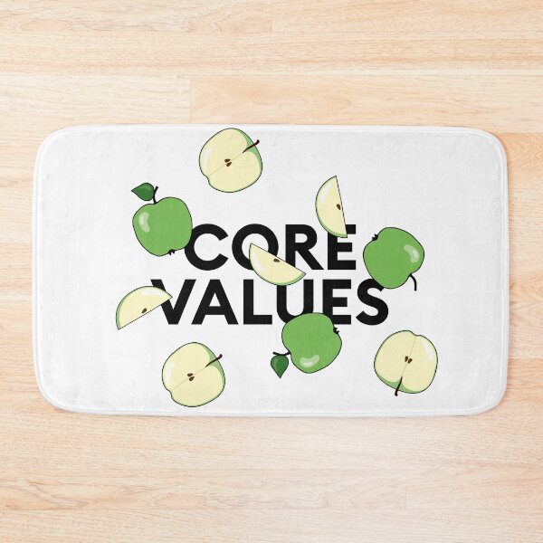 Item preview, “Core values” statement collage with apples designed and sold by TrueType.