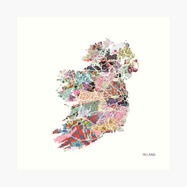Ireland map Art Print