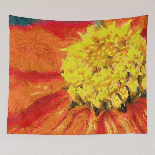 Item preview, Mexican Sunflower Orange by heidiannemorris © designed and sold by FOLK ART FUSION by heidiannemorris.