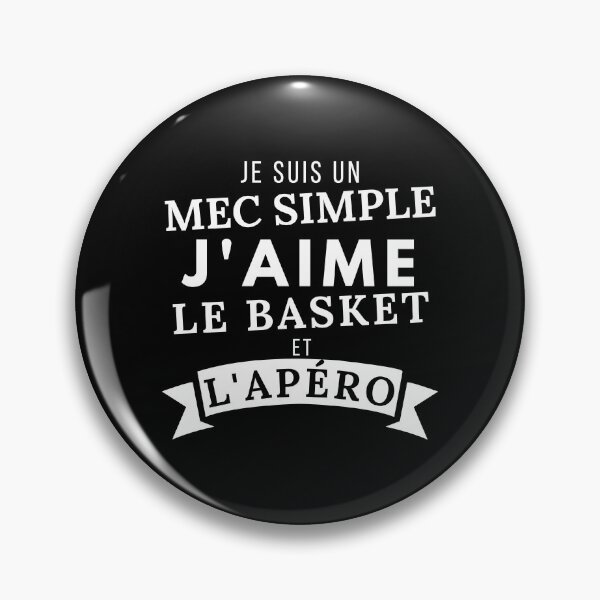 Aperçu de l'œuvre Je suis un mec simple j'aime le basket cadeau créée et vendue par TeeJfm.