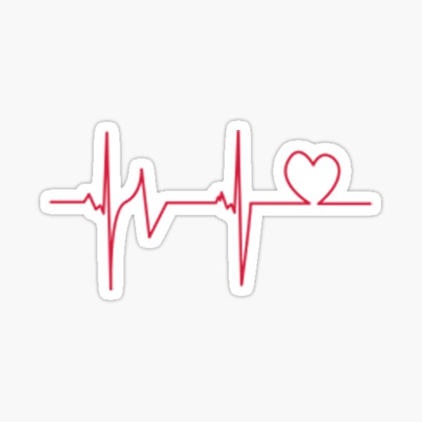heart beat' Sticker | Spreadshirt