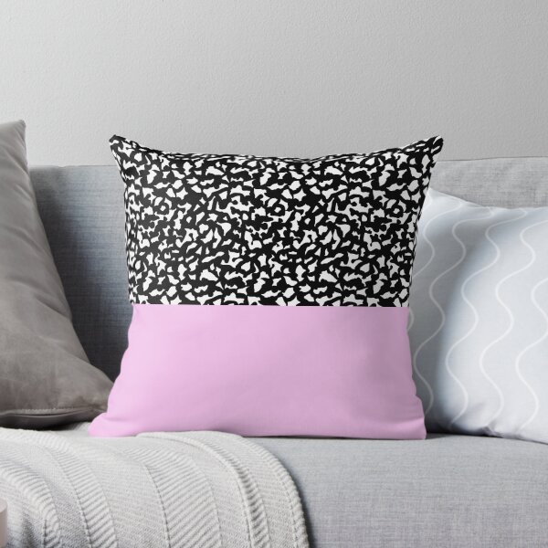 Memphis Black & Pink 80s Throw Pillow