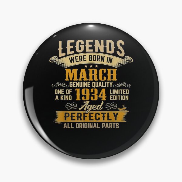 Item preview, 87 Years Birthday Legends Are Born In March 1934 designed and sold by ninapfvu.