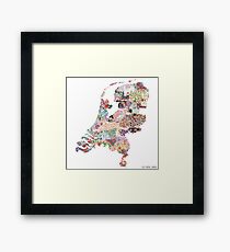 Niederlande Karte Gerahmtes Wandbild