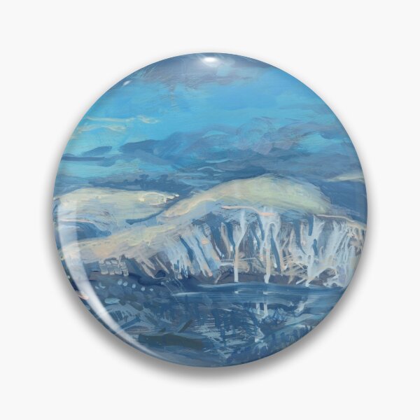 Item preview, Khibiny Mountains, Winter Landscape in Blue Shades, Modern Impressionism  designed and sold by Julia Khoroshikh.
