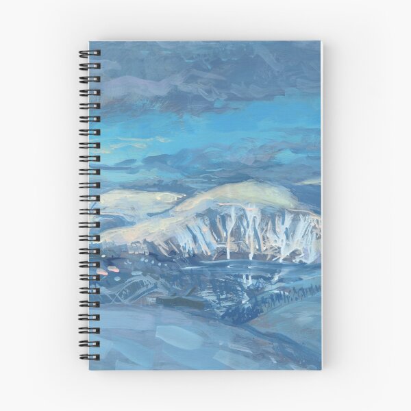 Item preview, Khibiny Mountains, Winter Landscape in Blue Shades, Modern Impressionism  designed and sold by Julia Khoroshikh.