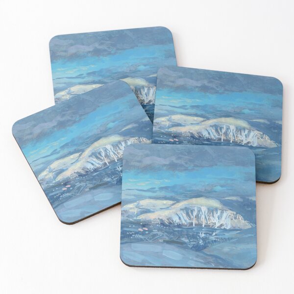 Item preview, Khibiny Mountains, Winter Landscape in Blue Shades, Modern Impressionism  designed and sold by Julia Khoroshikh.