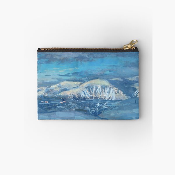 Item preview, Khibiny Mountains, Winter Landscape in Blue Shades, Modern Impressionism  designed and sold by Julia Khoroshikh.