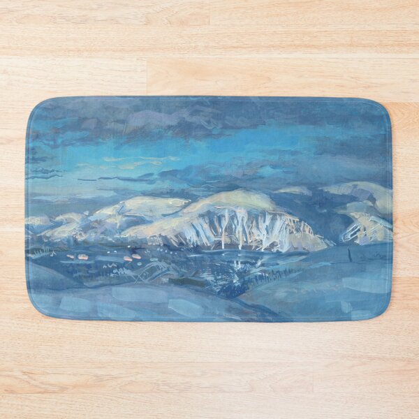 Item preview, Khibiny Mountains, Winter Landscape in Blue Shades, Modern Impressionism  designed and sold by Julia Khoroshikh.