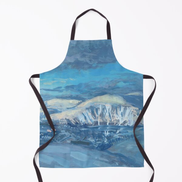Item preview, Khibiny Mountains, Winter Landscape in Blue Shades, Modern Impressionism designed and sold by Julia Khoroshikh.