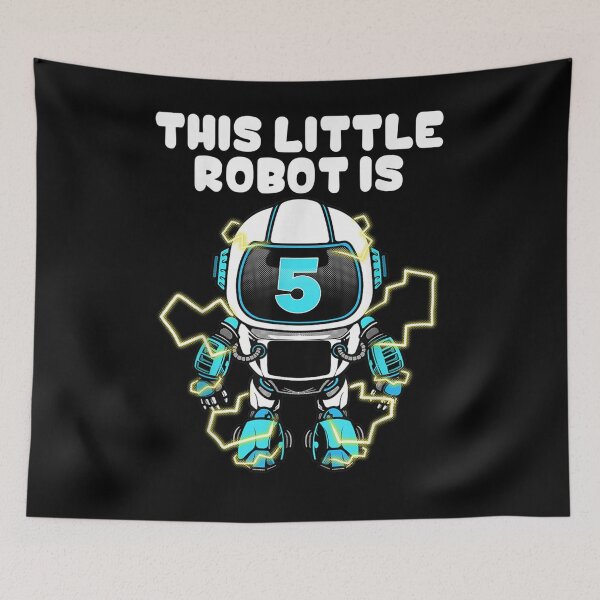 Item preview, Funny 5th Birthday Gift Cute 5 Years Old Robot Lovers Boys designed and sold by ninapfvu.