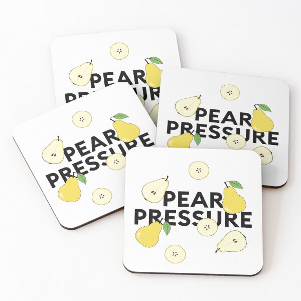 Item preview, "Pear pressure" statement collage with pears, peer pressure play on words with pears designed and sold by TrueType.