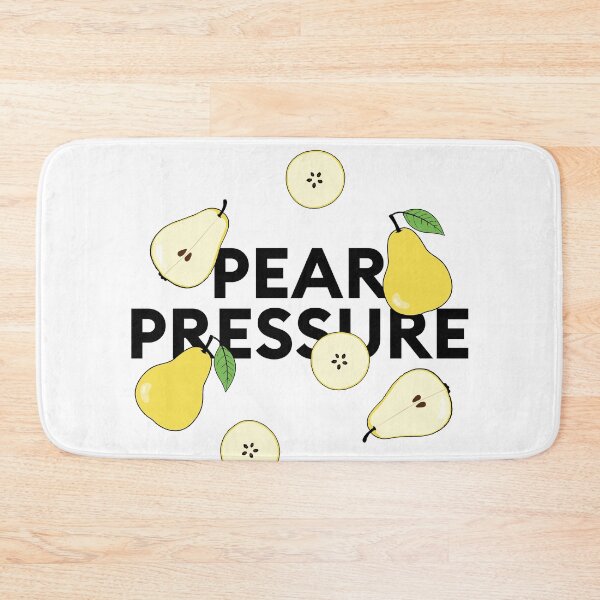 Item preview, "Pear pressure" statement collage with pears, peer pressure play on words with pears designed and sold by TrueType.