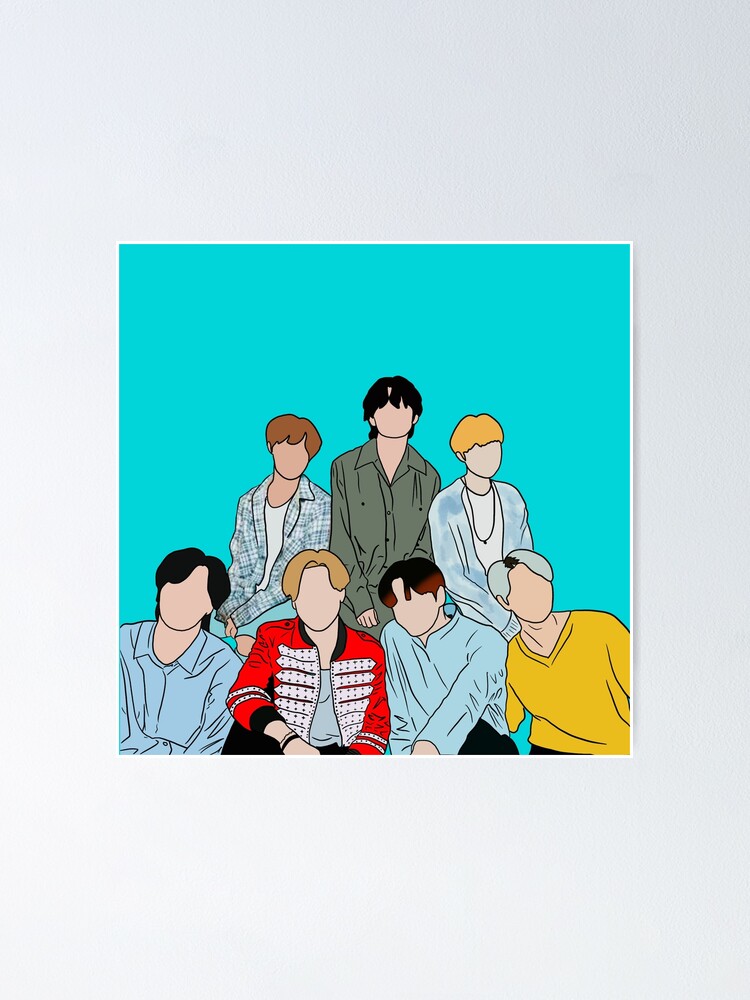 BTS Group Art Poster for Sale by Polol
