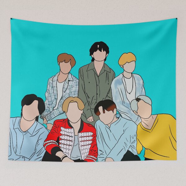 Aperçu de l'œuvre Art de groupe BTS créée et vendue par Polol.