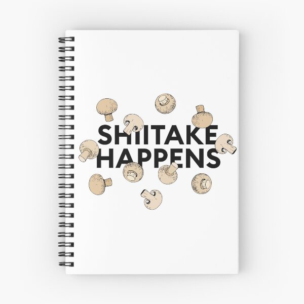 Item preview, "Shiitake happens" statement collage with mushrooms designed and sold by TrueType.