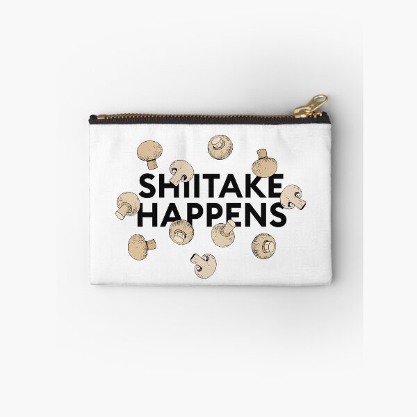 Item preview, "Shiitake happens" statement collage with mushrooms designed and sold by TrueType.