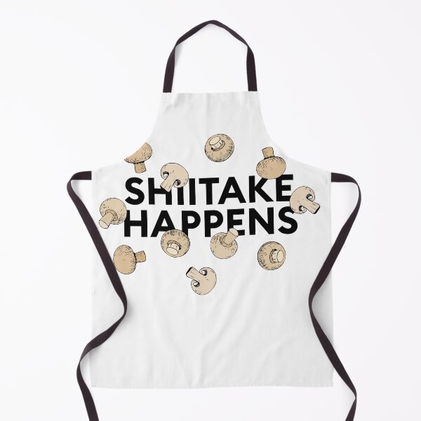 Item preview, "Shiitake happens" statement collage with mushrooms designed and sold by TrueType.