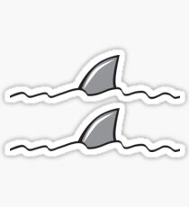 Shark fin swimming Sticker