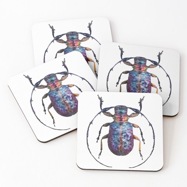 Item preview, Low Poly Longhorn Beetle designed and sold by ZombabeArt.