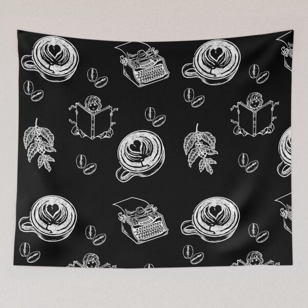 Item preview, Cute Bookish Pattern Mask designed and sold by vela-ramhorn.