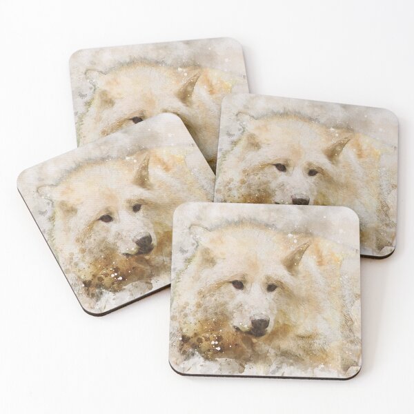 Item preview, Wolf watercolour digital portrait designed and sold by Gerald Waters.