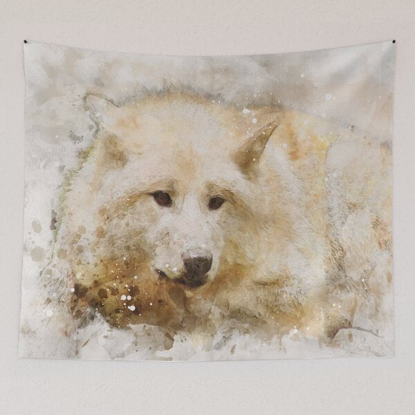 Item preview, Wolf watercolour digital portrait designed and sold by Gerald Waters.