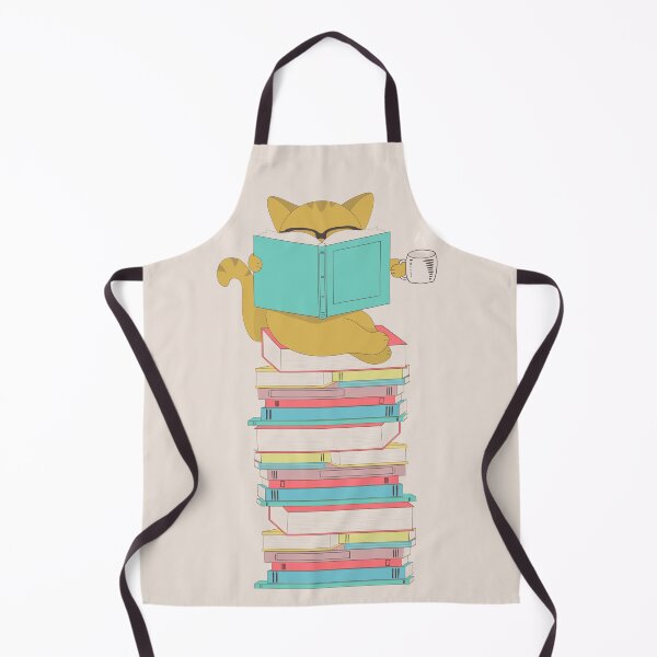 Item preview, Cat with glasses drinking coffee or tea and reading book designed and sold by gogo-jr.