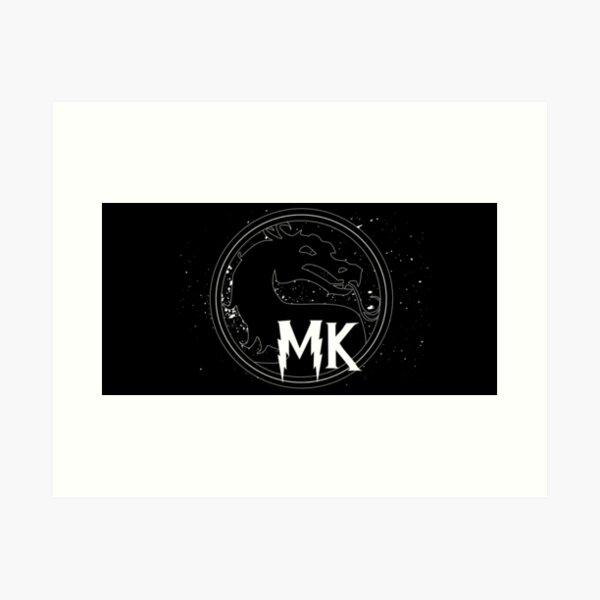 Artikel-Vorschau von Sterbliches Kombat-Logo Schwarzweiss, designt und verkauft von ScarSpace.