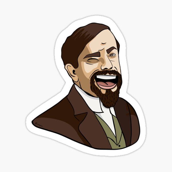 Debussy "Wink" Classical Composer Sticker Sticker