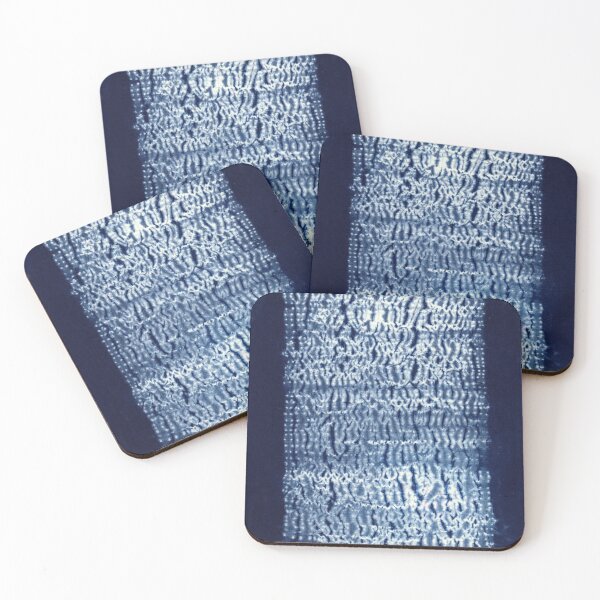 Item preview, Indigo Shibori Textile Art -Japanese Tie Dye Print designed and sold by Michelebuttons.