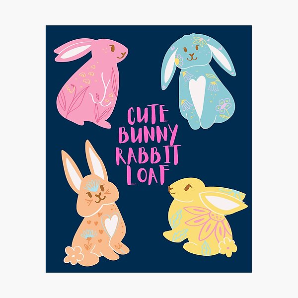 Item preview, Cute Bunny Rabbit Loaf designed and sold by Joy Poddar.
