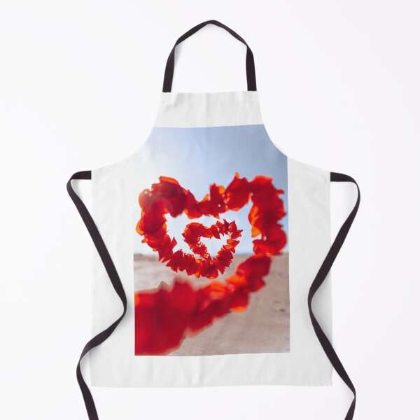 Item preview, Red Flower on White sand Heart designed and sold by Tanesh123.
