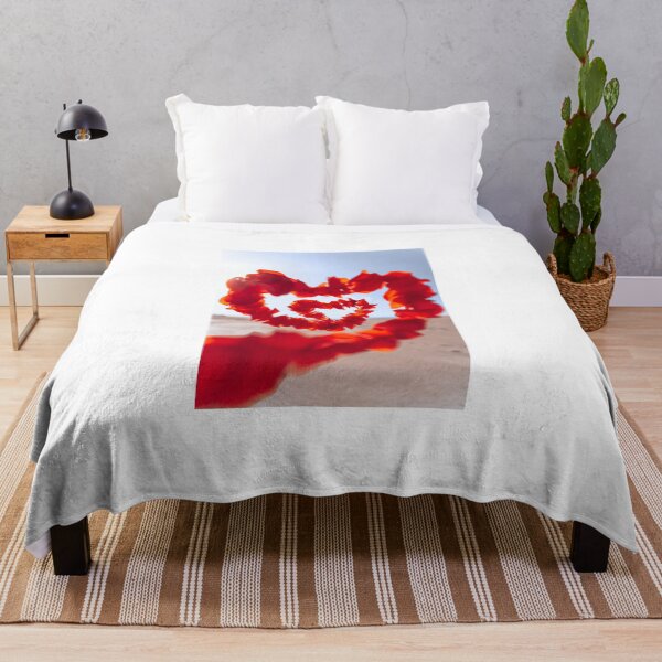 Item preview, Red Flower on White sand Heart designed and sold by Tanesh123.