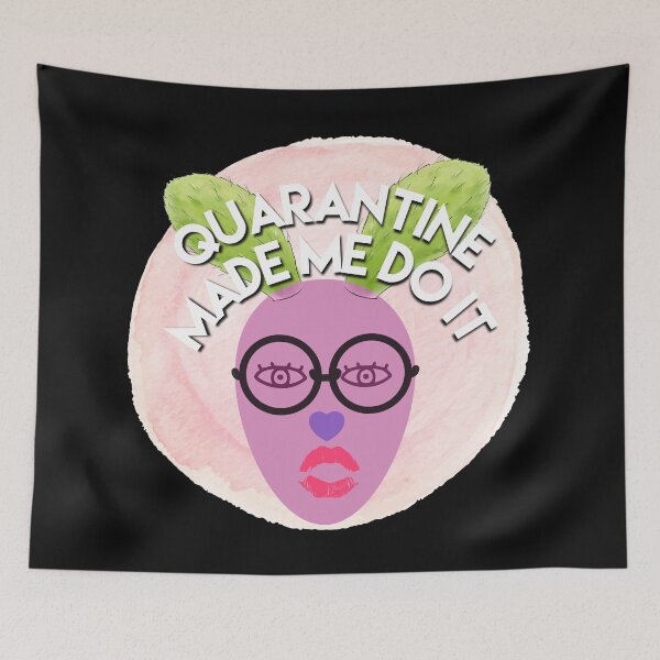 Item preview, Funny Easter Bunny in quarantine 2021 Black designed and sold by ritapestaninha.